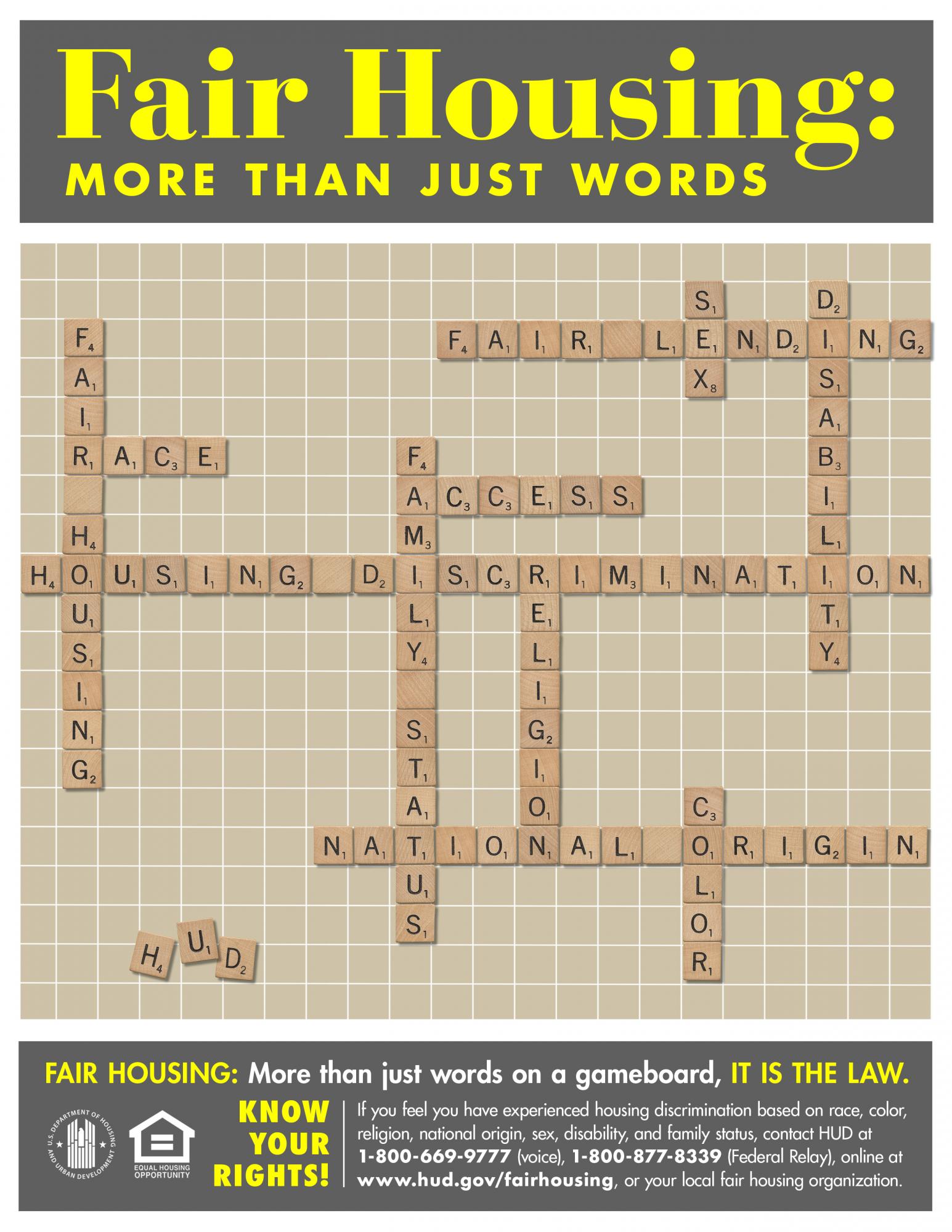fai housing month poster - more than just words