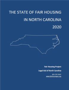 2020 State of Fair Housing in North Carolina Report Cover Page